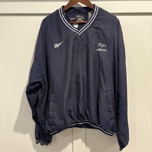Vintage Tiger Athletics Jacket‎ Mens 2XL NCAA Track Pullover Reebok 90s Lined